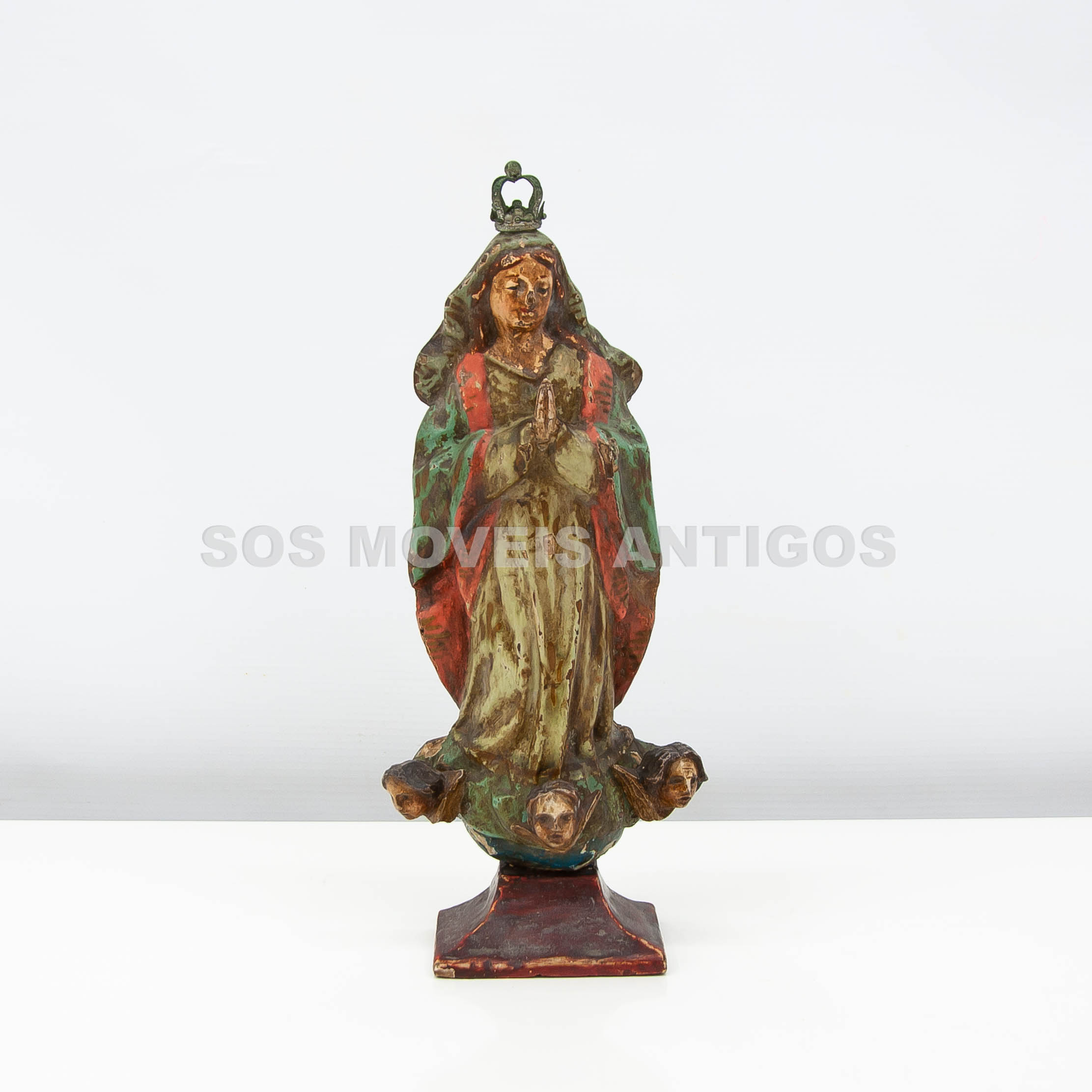 ESCULTURA IMAGEM NOSSA SENHORA CONCEIÇÃO – SÉC. XVIII – SOSMOVEISANTIGOS – ANTIQUARIO SP (2)
