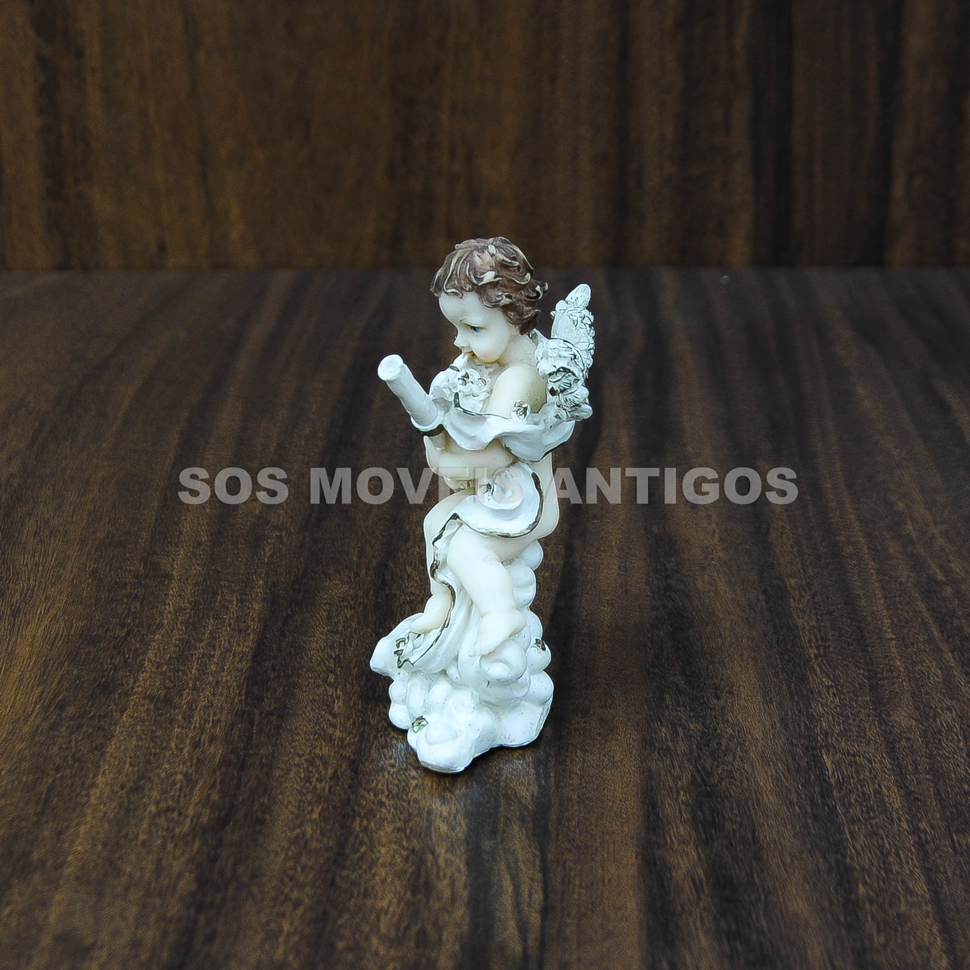 ESCULTURA REPRESENTANDO ANJO COM FLAUTA – SOSMOVEISANTIGOS – ANTIQUARIO SP (1)