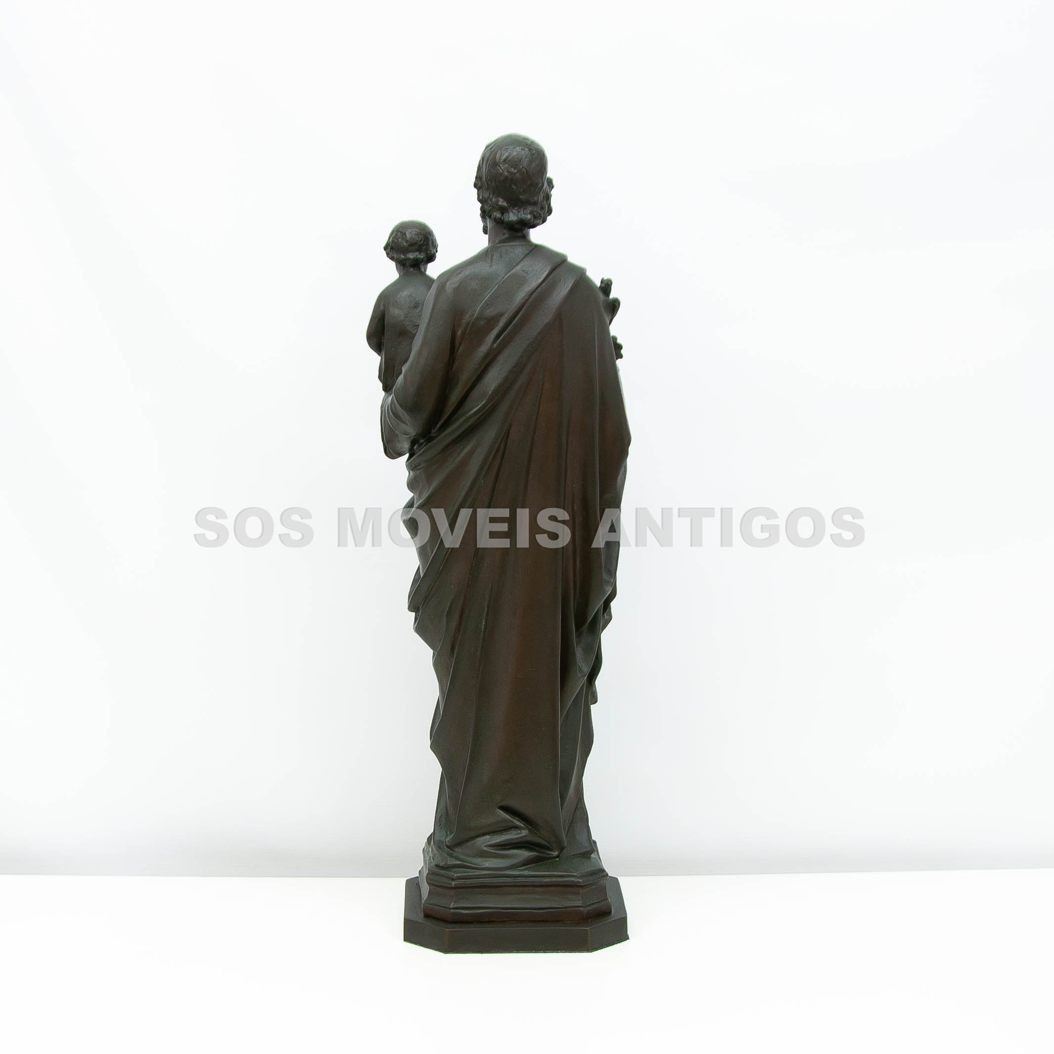 ESCULTURA REPRESENTANDO SÃO JOSÉ E MENINO JESUS – SOSMOVEISANTIGOS – ANTIQUARIO SP (1)