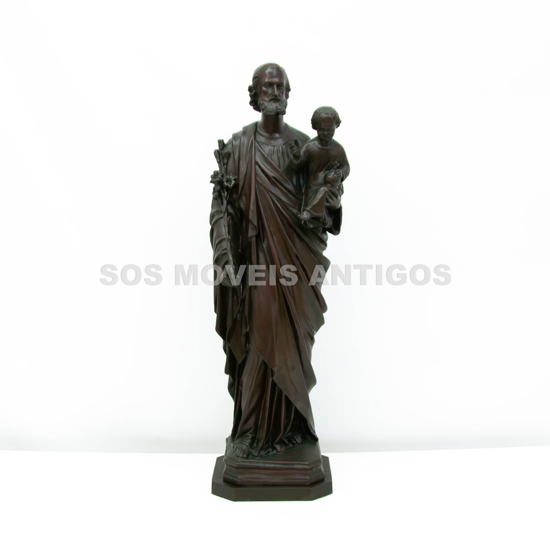 ESCULTURA REPRESENTANDO SÃO JOSÉ E MENINO JESUS – SOSMOVEISANTIGOS – ANTIQUARIO SP (2)