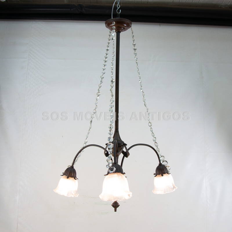 LUSTRE ESTILO ART NOUVEAU – SOSMOVEISANTIGOS – ANTIQUARIO SP (1)